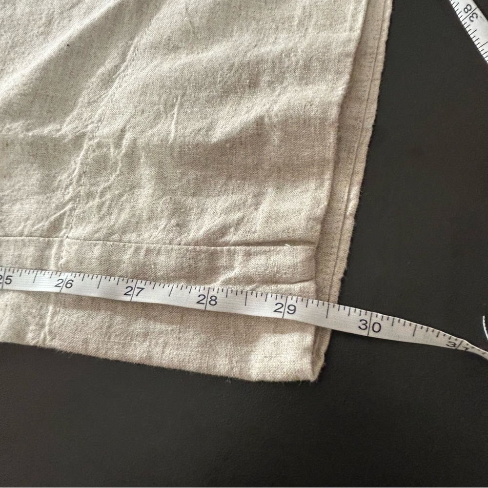 GAP Women's Linen Blend Flax Beige Wide-Leg Drawstring Pants Pockets. NWT. Sz XL - Picture 10 of 10